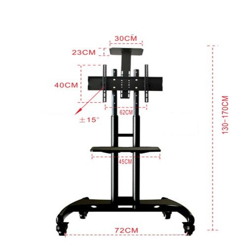 Кронштейн для TV PiPo PP- AVA 1500, 32 "-46" -75 ", до 45кг, кут нахилу ± 15 ° | Зображення 1