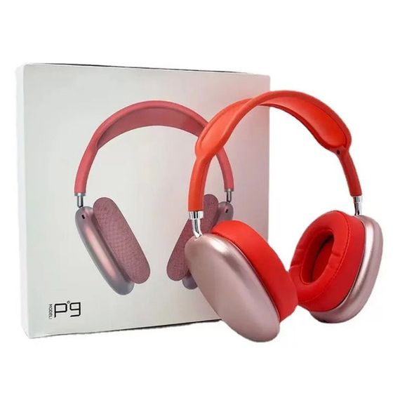 Бездротові навушники Bluetooth P9 STEREO, Бездротові bluetooth earphones. Колір: червоний | Зображення 1