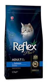 Корм Reflex Plus Cat Adult Salmon сухой с лососем для взрослых котов 1.5 кг