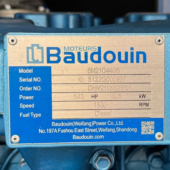 Дизельний генератор OYAL OYB-440 BAUDOUIN 6M16G450-5 440KVA/360KW | Зображення 4