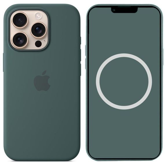 Чохол Silicone case (AAA) with Magsafe and Animation для Apple iPhone 16 Pro Max (6.9") Lake Green