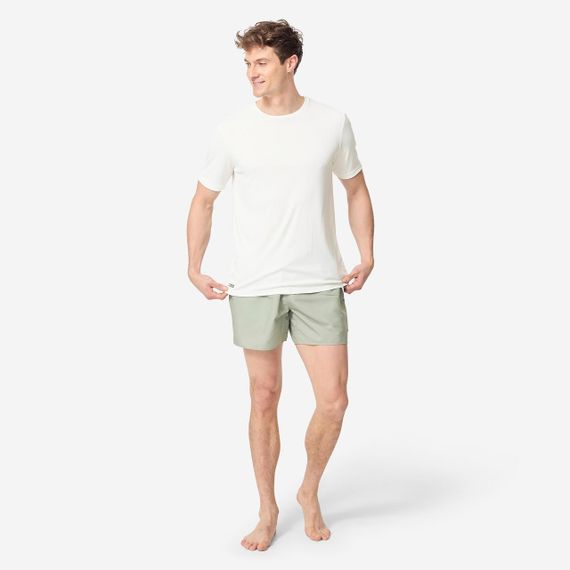 Футболка сонцезахисна чоловіча для серфінгу біла - XL