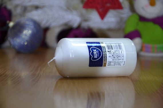 Свічка столова циліндр Bispol AURA Candles sw60/120-090 Білий | Зображення 9