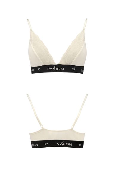 Эластичный топ с кружевом Passion PS001 TOP Экри M | Зображення 4