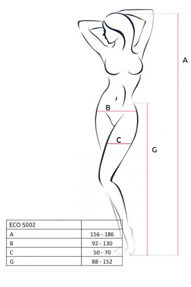 Колготки-бодистокинг Passion ECO S002 One size Белые | Зображення 7