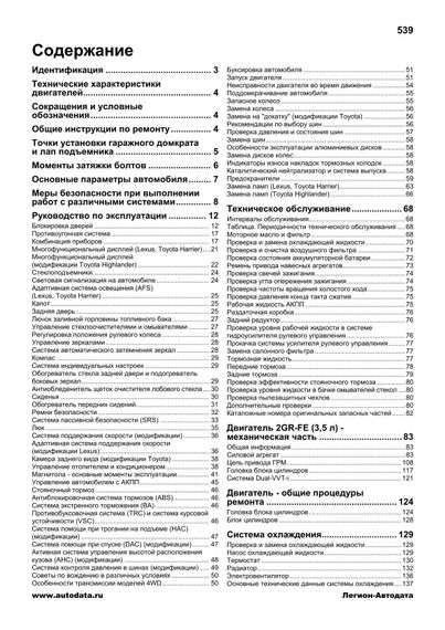 Lexus RX350 та Toyota Harrier/Highlander. Посібник з ремонту й експлуатації. Книга | Зображення 1