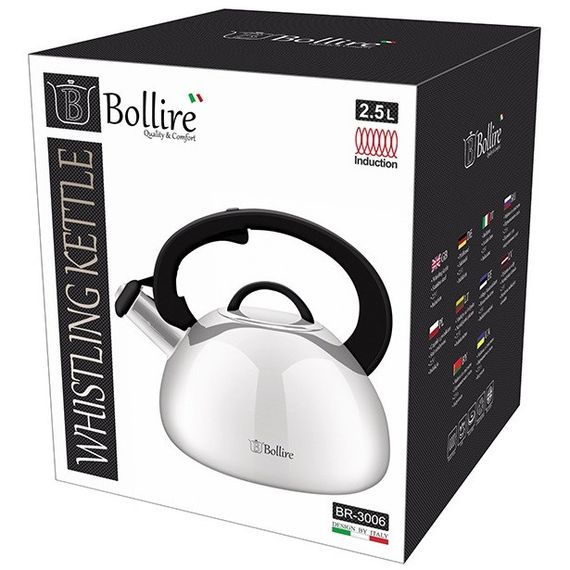 Чайник 2.5 л Bollire BR-3006 из нержавеющей стали со свистком для всех типов плит | Зображення 2