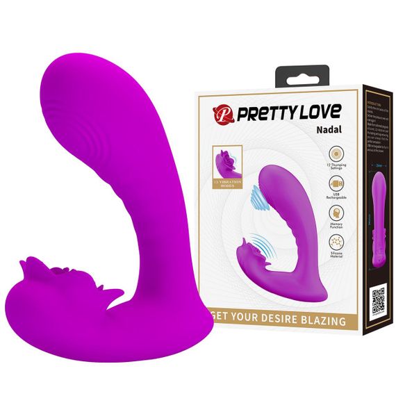 Вібромасажер PRETTY LOVE NADAL, 12 vibration functions 12 thumping functions memory function sexstyle