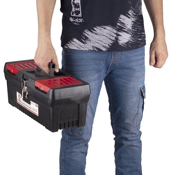 Ящик для інструментів з металевими замками 16" 396*216*164 мм INTERTOOL BX-1016 | Зображення 5