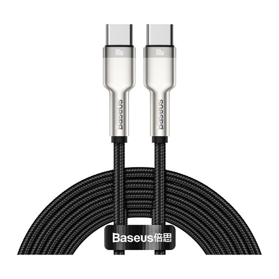 Дата кабель USB-C to USB-C 2.0m 100W metal black Baseus (CATJK-D01)