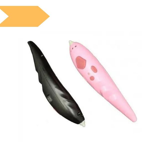 Ручка XPRO K9902 3D акумуляторна з трафаретом (48) чорна/рожева (MER-14599_335)