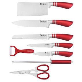 Набір ножів з підставкою з нержавіючої сталі UNIQUE UN-1832 9 предметів