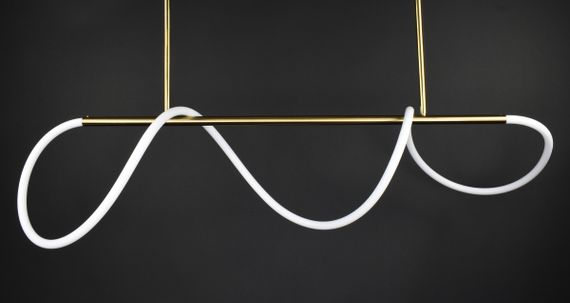 Люстра світлодіодна стельова LED світильник для квартири на стелю лед 27736 Латунь 54-84х35х120 см. | Зображення 3