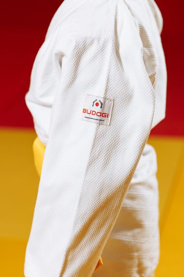 Біле дитяче кімоно для хлопчиків, рукопашний бій, TM BUDOGI, 120 см, щільність 350 гр./м.кв. | Зображення 5