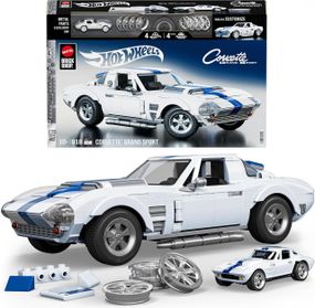 Премиум машинка-конструктор Mattel Brick Shop Hot Wheels Elite Corvette Grand Sport 918 деталей