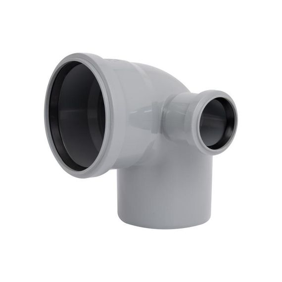 Колено канализационное с отводом TA Sewage 110х110х50, 90° | Зображення 2