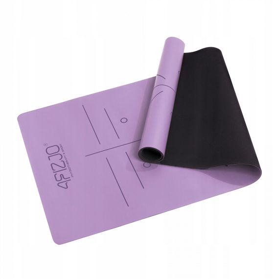 Коврик (мат) спортивный 4FIZJO PU 183 x 68 x 0.4 см для йоги и фитнеса 4FJ0589 Violet (P-5907739319548) | Зображення 6