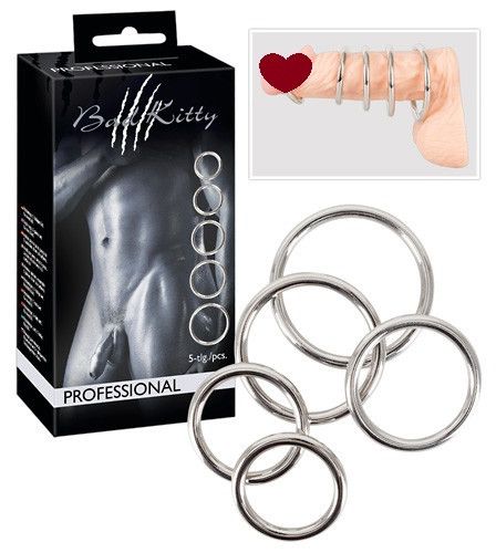 Набір сталевих кілець (5 шт) sexstyle