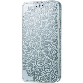 Кожаный чехол книжка GETMAN Mandala (PU) для Xiaomi Mi 10T Lite / Redmi Note 9 Pro 5G Штучна шкіра, Слот для візитки, Сірий