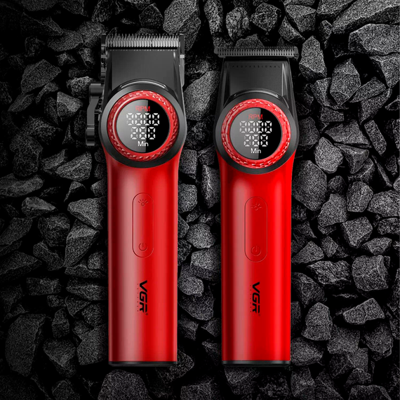 Набор VGR 2 в 1 V-001&amp;V-977 RED, аккумуляторная машинка для стрижки и триммер | Зображення 9