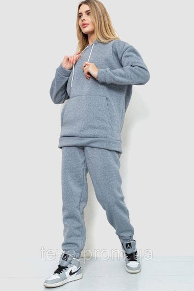 Спортивный костюм женский на флисе, цвет серый, размеры M, L, XL, XXL FA_008463 | Зображення 2