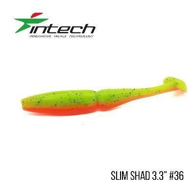 Силиконовая приманка, Съедобный силикон Intech Интеч Slim Shad 3,3"7 шт #36