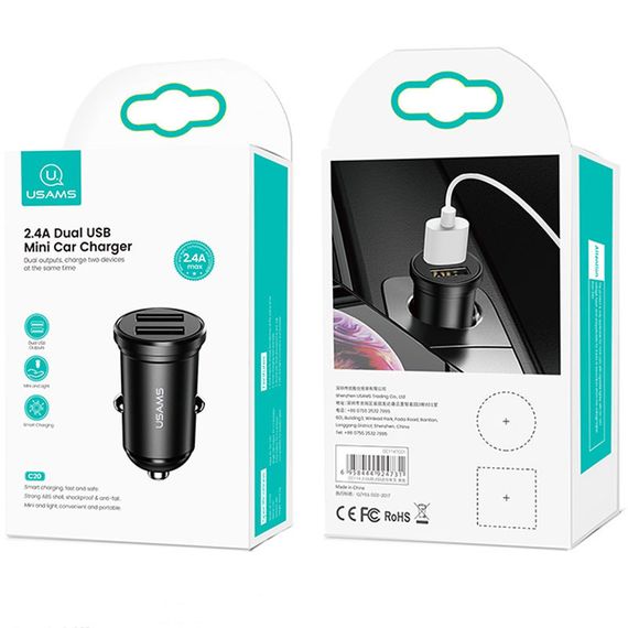 АЗУ Usams US-CC114 C20  Dual USB Mini | Зображення 5