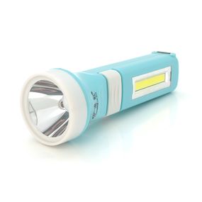Ліхтар ручний Liuhong LH-910, 2LED, EWH, 1W, З бічним світлодіодом, вбудований АКБ/900mah, вбудована solar, Blue, IP40, вбудована АЗУ євровилка, 175х55х40x30мм, BOX