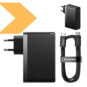 Зарядне пристрій Baseus GaN5 PRO 140W+Кабель Type-C to Type-C 240W CCGP1002 чорний (33078-01_2582)