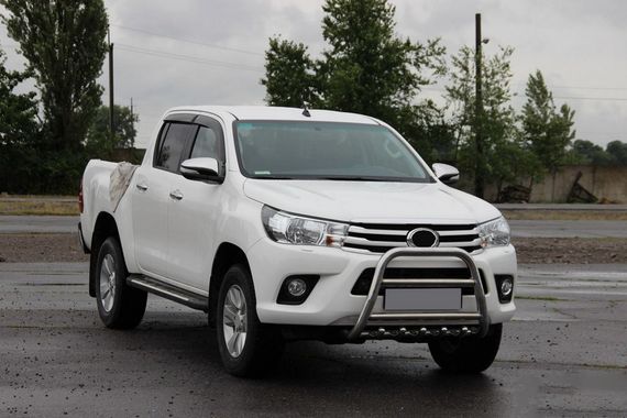 Передній захист QT008 (нерж) для Toyota Hilux 2015-2024 рр | Зображення 2