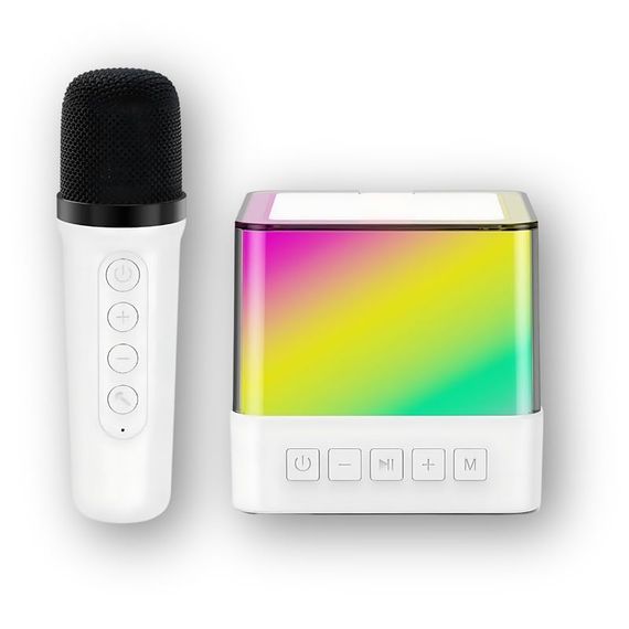 Мини-детское караоке с RGB-подсветкой K18 ∙ Bluetooth-колонка K18 с 2 микрофонами | Зображення 1
