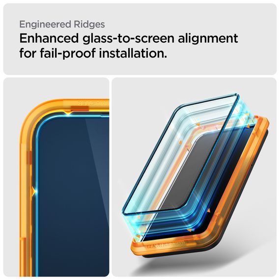 Скло захисне Spigen Apple Iphone 14 Pro Max Glas tR Align Master FC (2 Pack), Blac (AGL05204) | Зображення 3