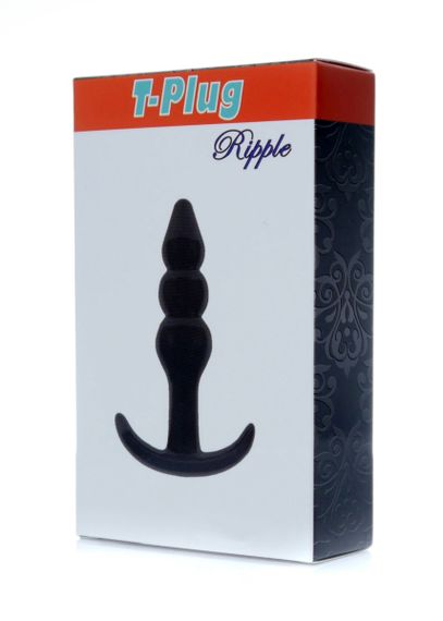 Анальна пробка B - Series EasyLove T-Plug Ripple, чорна | Зображення 2