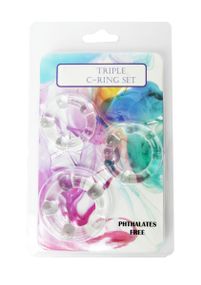 Набір ерекційних кілець - Triple C-Ring Set Clear sexstyle