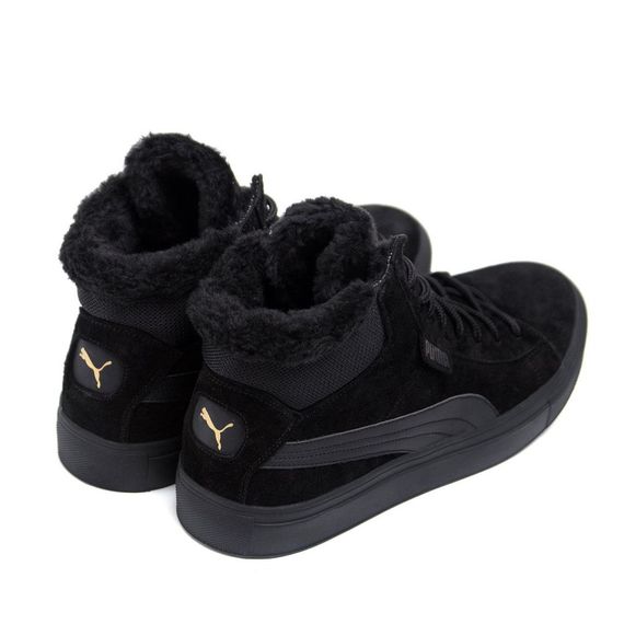 шкіряні зимові ботинки  Puma чорні. | Зображення 3