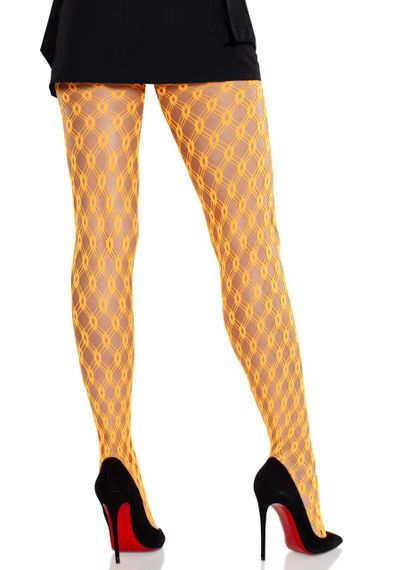 Колготки Leg Avenue Eyelet Net Tights Neon Orange One Size sexstyle | Зображення 1