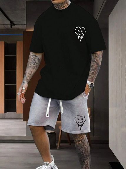 Комплект футболка та шорти ДТФ (оверсайз)