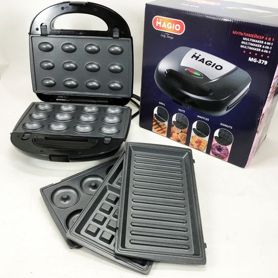 Контактні притискні грилі, Решітки для смаження м'яса та овочів, Бутербродниця і вафельниця 4в 1 TU-71