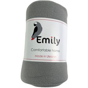 Плед Emily Levity флисовый 125х150 см серый (94190915)