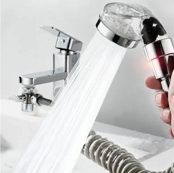 Душевая система на умывальник с турмалином Modified Faucet With external Shower | Зображення 2
