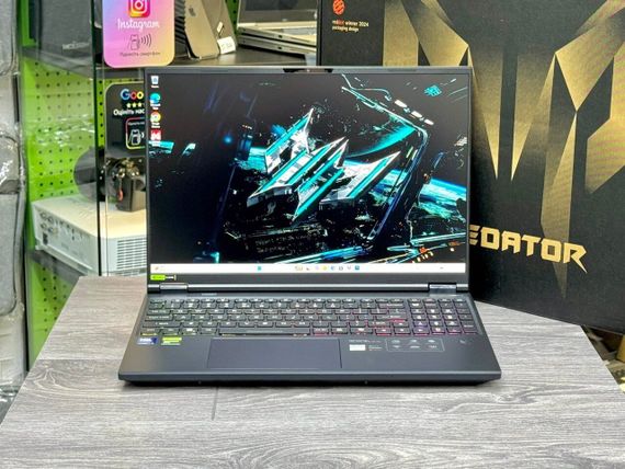 Игровой ноутбук Acer Predator Helios Neo 16 AI / 16" (2560x1600) IPS / Intel Core Ultra 9 275HX (24 ядра по 2.7 - 5.4 GHz) / 32 GB DDR5 / 1000 GB SSD M.2 / nVidia GeForce RTX 5070 Ti, 12 GB GDDR7, 192-bit / WebCam / Win 11 Home б/у | Зображення 1