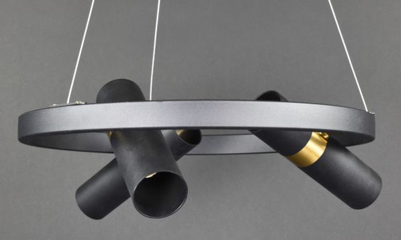 Люстра підвісна LOFT на 6 лампочок 27249 Чорний 30-150х45х45 см. | Зображення 5