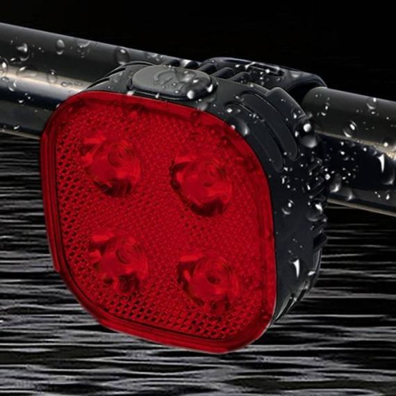 Велофонарь аккумуляторный влагоустойчивый FY-328-4LED Черный