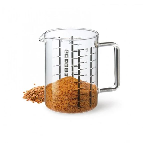 Мірний кухоль скляний Simax 1 л жароміцний з поділками для кухні та випічки (3843) | Зображення 3