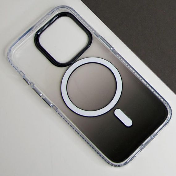Чехол TPU+PC Shadow with MagSafe для Apple iPhone 15 Pro (6.1") Black | Зображення 3