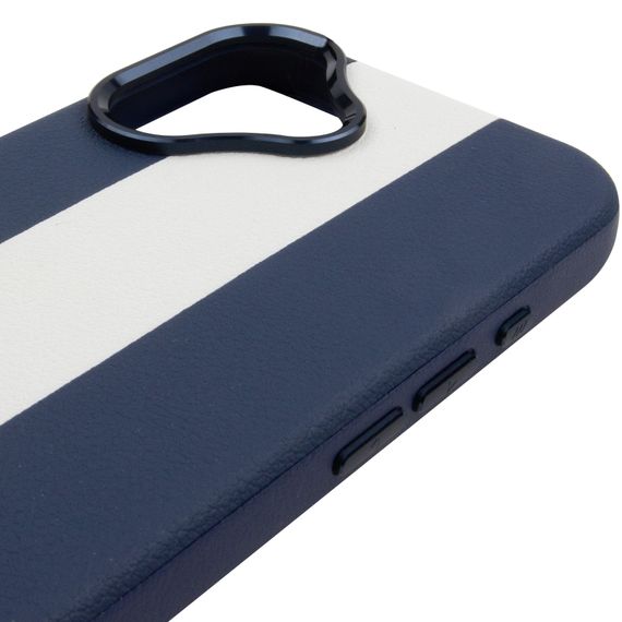 Шкіряний чохол Rally with Magnetic Fit для Apple iPhone 17 (6.3") Blue / White | Зображення 3