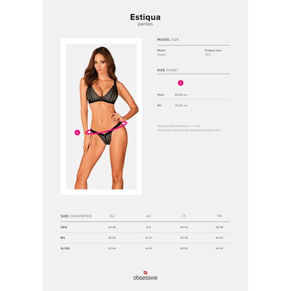 Трусики Obsessive Estiqua M/L | Зображення 6