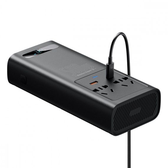 Автомобільний Інвертор Baseus Super Si Inverter 500W (220V CN/EU) | Зображення 3