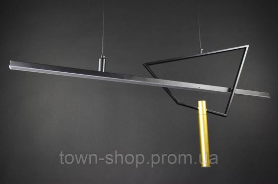 Люстра потолочная LED MJ25-1200-bk-k Черный 60-150х15х120 см. | Зображення 8