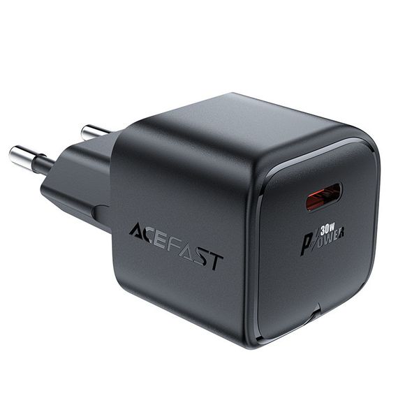СЗУ Acefast A77 mini PD30W GaN (1USB-C) Black | Зображення 1